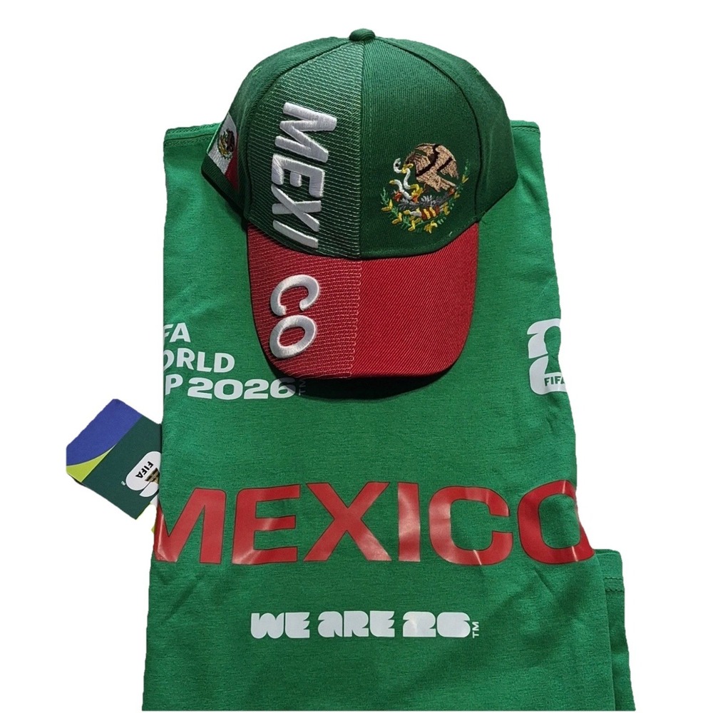 2026 FIFA World Cup MEXICO Shirt & Hat SET Size Large New
